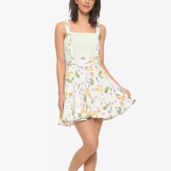 Hot Topic Disney Tangled Pascal & Lanterns Suspender Skirt Size 3XL - Picture 1 of 6
